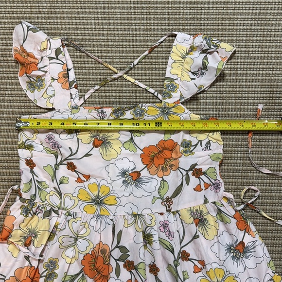 Lottie & Holly Floral Midi Dress with Ruffle Sleeves - Picture 7 of 15